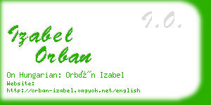 izabel orban business card